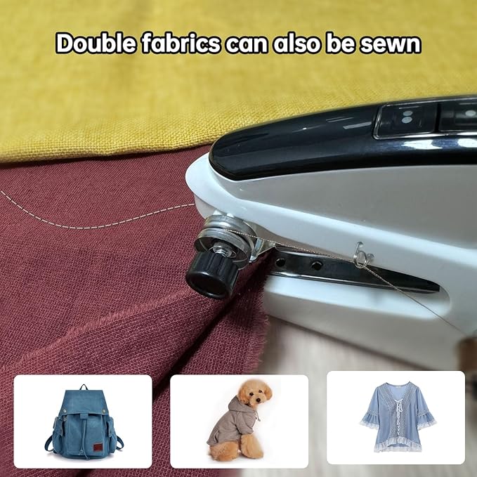 Handheld Sewing Machine, Portable, Mini Sewing Machine, Easy to Use, Fast Sewing Speed, Suitable for Sewing Clothes, Fabric, DIY Home Machine for Beginners.(Pink)
