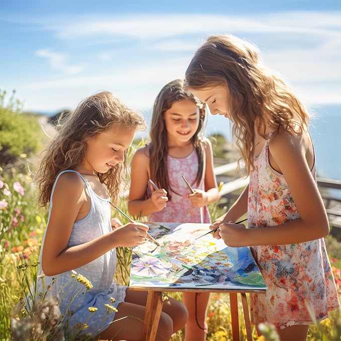 Simetufy 12 Pack 12x16 Inch Large Canvas Boards for Painting Flat Canvas Panels, Gesso Primed Acid-Free 100% Cotton for Acrylic Oil Watercolor Tempera Paint