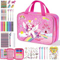 73PCS Unicorn Washable Markers Set with Glitter Pencil Case, Art Supplies and Craft for Girls Ages 4-6-8,Kids Coloring Drawing Kit with Marker,Colored Pencil,Crayon,Gel Pen,Birthday Gift Toys for Girl
