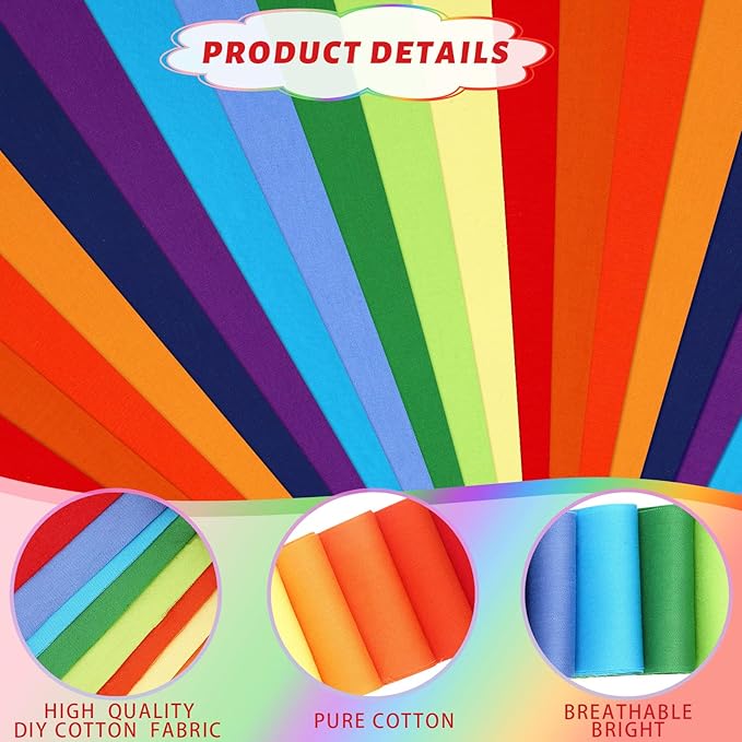 Tegeme 40 Pcs Rainbow Jelly Fabric for Quilting, Japanese Roll up Cotton Strips Solid Colors Patchwork Roll, 2.55 Inch Patchwork Fabric Bundle for Sewing DIY Crafts (Sand Beach Style)