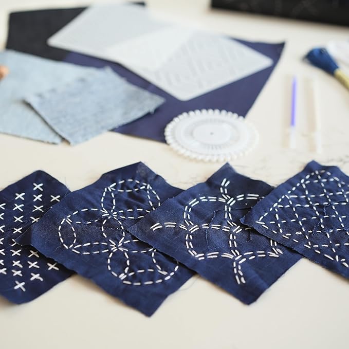 Sashiko Repair Kit by OurHands - Repair and Embellish Your Fabrics Using The Traditional Japanese Art of sashiko Mending