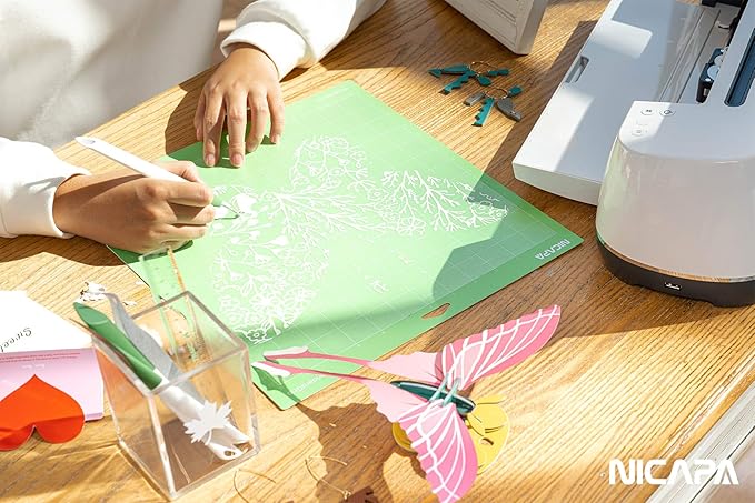Nicapa Replacement Cutting Mat for Cricut Maker 3/Maker/Explore 3/Air 2/Air/One (12x12 inch 3pack-Standardgrip、Lightgrip、Stronggrip) Adhesive&Sticky Non-Slip Flexible Square Gridded Cut Mats Set