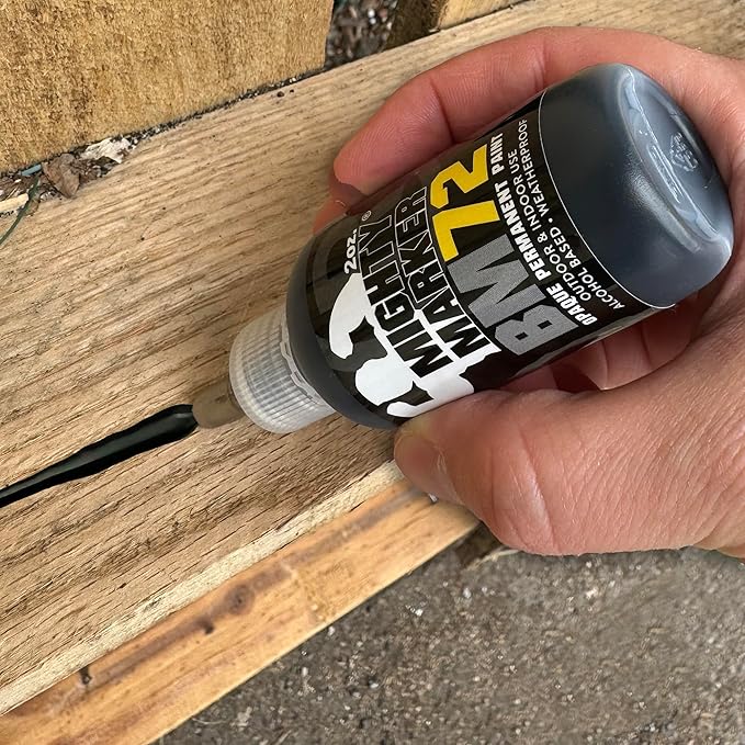 BM-72 Bottle Marker, 2oz (60ml) Alcohol-Based Paint, 1.2mm Steel Ball Tip, Valve Action, Waterproof & Weatherproof, Writes on Rough & Oily Surfaces, Made in USA - 3 Pack