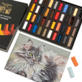 Paul Rubens Professional Soft Pastels, 40 Portrait Colors Chalk Pastels Vibrant Smooth and High Adhesion for Painting, Drawing, Blending, Crafting, Ideal Art Supplies for Artists, Beginners