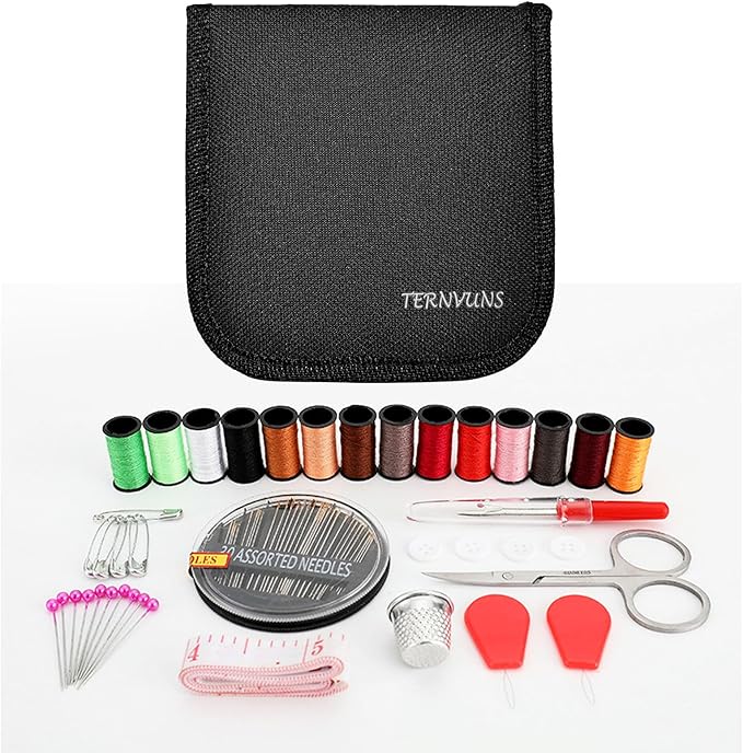 70Pcs Mini Travel Sewing Kit Portable Needle and Thread Set for Emergency Clothing Repairs, Crafters, Adults, Beginners Compact Sewing Supplies with Storage Pouch for Home or Travel Essentials