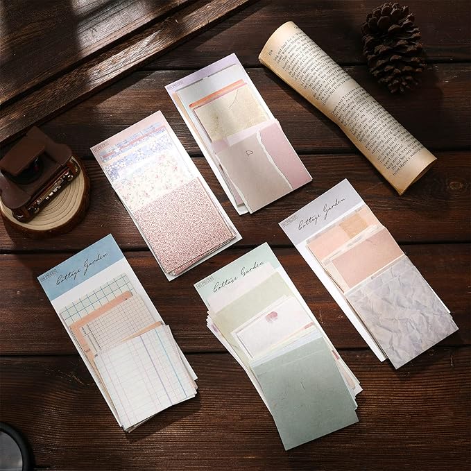 Zonon 360 Sheets Vintage Scrapbook Paper Supplies DIY Journaling Supplies for Writing Drawing, Aesthetic Retro Decorative Paper for Scrapbooking Travel Journal, 6 Sets