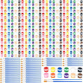 Qilery 840 Pcs Mini Acrylic Paint Set 60 Set 12 Colors Washable Paint Strips 60 Pcs Flat Brushes 60 Pointed Brushes for Arts Christmas Crafts Birthday Party Favors(3 ml)