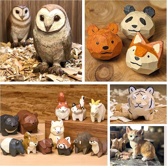 Olerqzer 26-in-1 Wood Carving Kit with Detail Wood Carving Knife, Whittling Knife, Wood Chisel Knife, Gloves, Carving Knife Sharpener for Spoon, Bowl, Kuksa Cup (15PCS Wood Carving Tools)