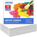 FIXSMITH Canvas Boards for Painting 8x10 Inch, Super Value 14 Pack Paint Canvases, White Blank Canvas Panels, 100% Cotton Primed Canvas Boards for Painting Art Supplies