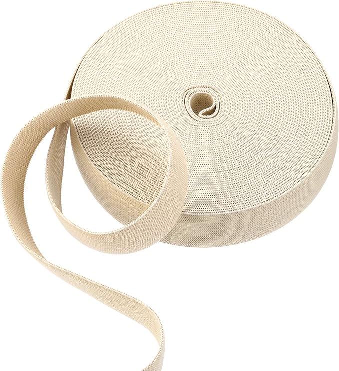 EBOOT 1 Pcs Elastic Spool (1 Inch X 11 Yard,Beige)