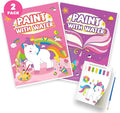 2PCS Paint with Water Books for Kids, Unicorn & Mermaid Watercolor Paint Book Set for Kids,Toddlers Water Color Coloring Painting Drawing Set,Mess Free Toys Gifts for Girls Age 3 4 5 6 7 8