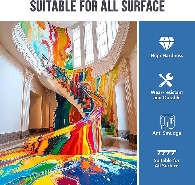 Epoxy Resin 2 Gallon - Crystal Clear Epoxy Resin Kit - Self-Leveling, High-Glossy, No Yellowing, No Bubbles Casting Resin Perfect for Crafts, Table Tops, DIY 1:1 Ratio