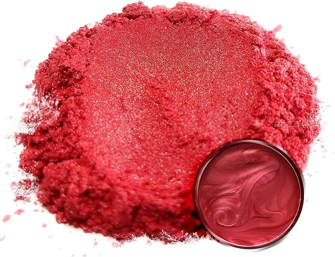 Eye Candy Pigments Premium Red Mica Powder - Red Rose (50gr) - for Epoxy, Resin, Soap, Paint, Woodworking, Acrylic Pouring, Bath Bombs, Fishing Lures - DIY Arts and Crafts Additive