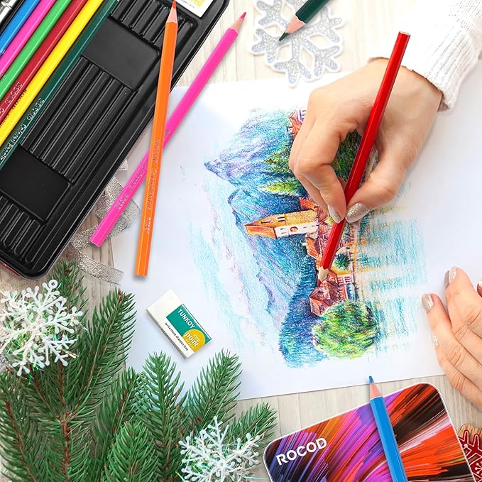 12-Color Colored Pencils Professional Coloring Pencils for Adults Art Color Drawing