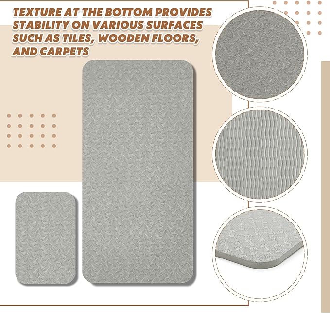 2 Pcs Sewing Machine Muffling Mat Pedal Sewing Mat Reduce Vibrations Noise No Slip Machine Accessories for Quilting (17'' X 36'' and 9'' X 14'',Gray)