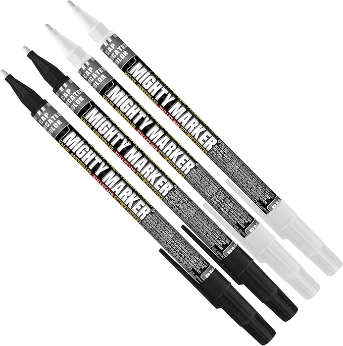 PM-92 Extra Fine Paint Marker, 4 Bonus Tips, 1.0 mm Tip, Xylene Based, Waterproof, Permanent, Valve Action, Manufactured in USA, Assorted 4 Pack