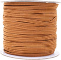 Mandala Crafts 3mm 50 Yds Roll of Russet Brown Elastic Bands for Sewing - 1/8 Flat Elastics Cord - 1 8 Inch Braided Stretch Straps for Crafting