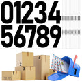 150 PCS Number Stickers, 4” Waterproof Vinyl Number Stickers Consecutive Number 0-9 Labels Self-Adhesive Without Residue Left for Office, Classroom, Indoor, Boxes, Storage (15 Sheets, Black)