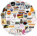 BulbaCraft 100Pcs Tennessee Stickers for Water Bottle and Laptop - Tennessee Party Supplies & Decorations, Waterproof Vinyl Decals, State Pride and Icon Stickers, Gifts for Women & Men