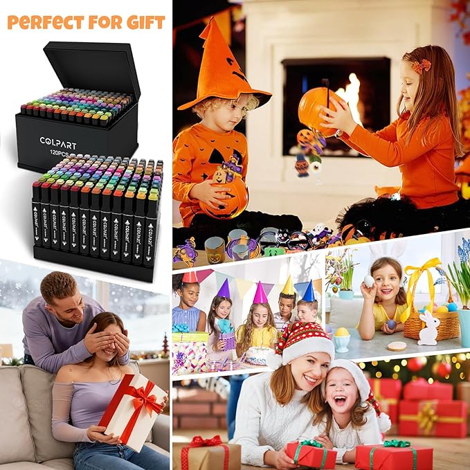 168 Colors Alcohol Markers Brush Tip Dual Tip Art Markers for Kids Marker Pens with Pen Holder and Carry Bag for Adult Coloring Painting Supplies Perfect for Painting, Coloring, Sketching and Drawing