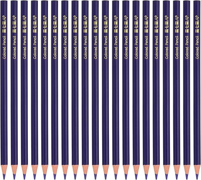 PATIKIL Blue Lotus Colored Pencils Set,20 Pcs Oil Color Pencils Wooden Coloring Drawing Pencil for Artists Art Painting