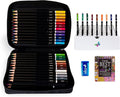 ColorIt 72 Colored Pencils for Artists - Art Tools for Coloring, Drawing & Sketching - Comes with Travel Case, Sharpener & Holder, Plus Bonus Present Box - Colored Pencil Case