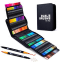 Dual Markers Brush Pens, 120 Coloring Pens for Adults – Premium Art Supplies for Adults, Perfect for Coloring Books, Hand Lettering, Calligraphy, and Drawing