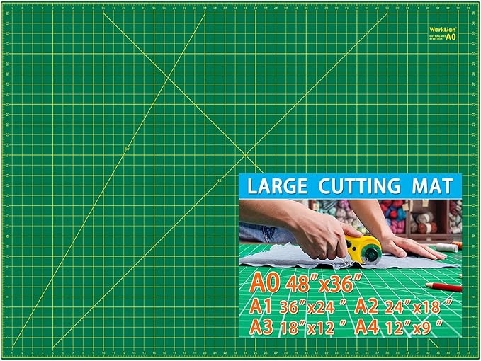 worklion self healing cutting mat 36" x 48" for sewing,fabric cutting,rotary cutting,5-layer non-slip as desk top for Scrapbooking & Quilting & Sewing & Arts & Crafts Project……