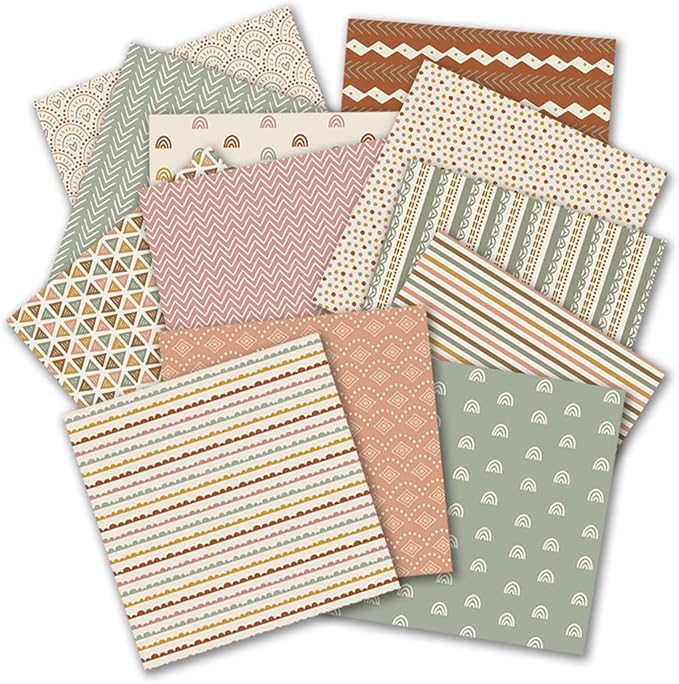 12x12 Scrapbook Paper Pads 24 Sheets Double-Sided Decorative Craft Paper, MIATTCLD Vintage Cardstock Papers Colored Patterned Papers Pack