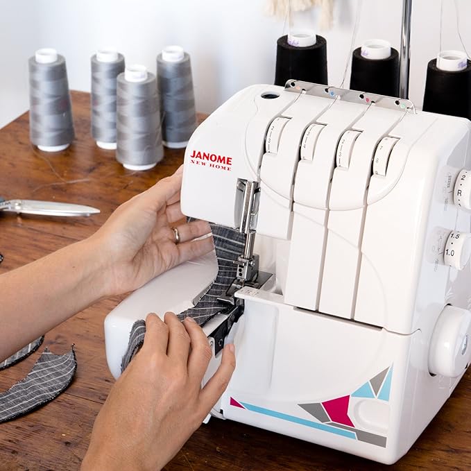 Janome MOD-8933 Serger with Lay-In Threading, 3 and 4 Thread Convertible with Differential Feed