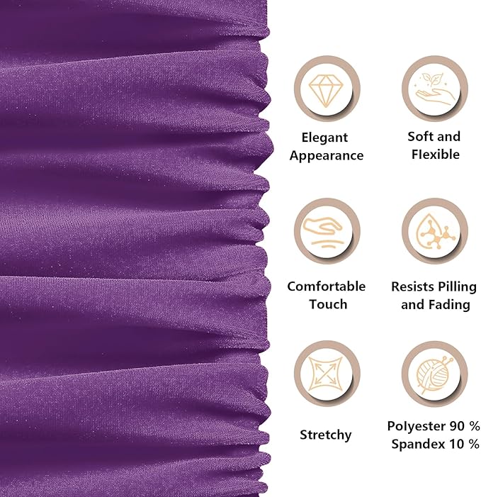 KKJIAF Purple Stretch Velvet Fabric 60 Inch Wide, 2 Yard Soft Stretchy Fabric for Sewing Clothes, Apparel, Costume, Crafts - 90% Polyester 10% Spandex