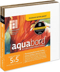 Ampersand Art Supply Watercolor Painting Panel: Museum Series Aquabord, 1/8 Inch Flat Profile, 5" x 5" - Pack of 4