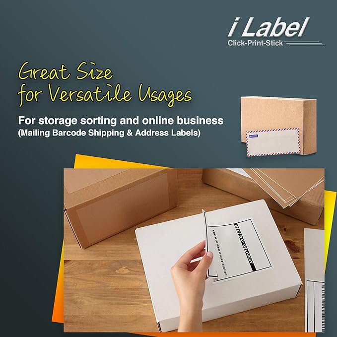 8.5" x 11" Full Sheet Label Sticker Paper for Laser & Inkjet Printers[50 Sheets,50 Labels]