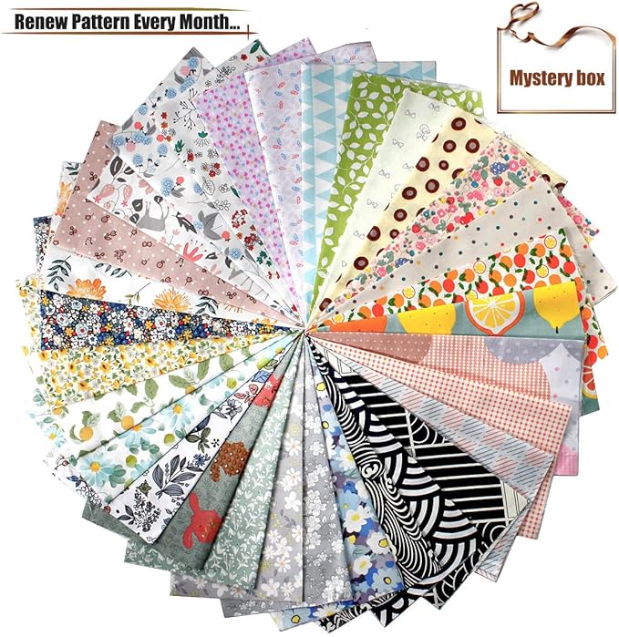Precut Fabrics for Quilting no Repeat Design Printed Floral Cotton Fabric for Patchwork Squares Bundles for Craft DIY /12"*12"/90PCS