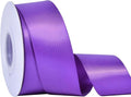 YAMA Purple Double Faced Satin Ribbon, 1 1/2 Inch 25 Yards, Great for Crafts Bows Flower Bouquet Wedding Home Decor Gift Wrapping