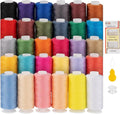 ilauke Sewing Thread, 30 Color Assortment, 500 Yards Polyester Thread, Sewing Kit for Hand/Quilting/Sewing Machine