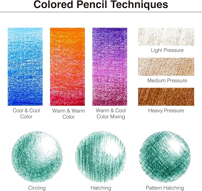 COLOUR BLOCK Colored Pencil Set - 24 Piece, Premium Cedar Handle Drawing Pencils, Vinyl Eraser, Sharpener, Tin Storage Box