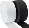 2 Inch Elastic Band for Sewing, Crafts, DIY, High Elasticity, (White 11Yards, Black 11 Yard)