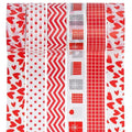 choyaxo 6 Rolls Valentine's Day Washi Tape 0.6" x 16.4ft Love Heart Pattern Masking Tape Great for DIY Journal, Calendar, Gift Wrapping, Wedding