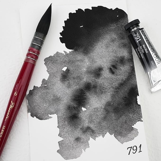 PHOENIX Professional Watercolor Paint Single Tube - 0.47 Fl Oz / 14ml - Mars Black