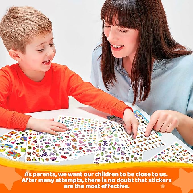 Stickers for Kids, Dcuminkel 3000+ Cute Stickers, 48 Sheets Super Colorful Stickers for Kids, Students, Teachers, Adults, Teens.Great Gift forTeens’s Birthday, Christmas Halloween or Holiday.
