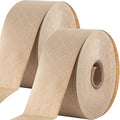 Ultra-Durable Water-Activated Tape for Secure Packing 2Pk. 2.75 in 450 Ft Brown Kraft Gum Tape Provides Heavy Duty Adhesive for Packaging and Shipping. Fiberglass Reinforced for Extra Strong Bond.
