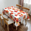 Red Orange Poppies Rectangle Tablecloth Watercolor Poppy Wild Flowers Table Cloth Dining Table Cover for Home Kitchen Restaurant Party Buffet Picnic 54 x 72 Inch