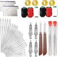 Big Eye Steel Sewing Needles Kit, 34PCS Big Eye Steel Needles Set - Long & Thin Handmade Quilting & Sewing Needles Kit, Portable Sewing Kit in Faux Leather Case, for DIY Sewing