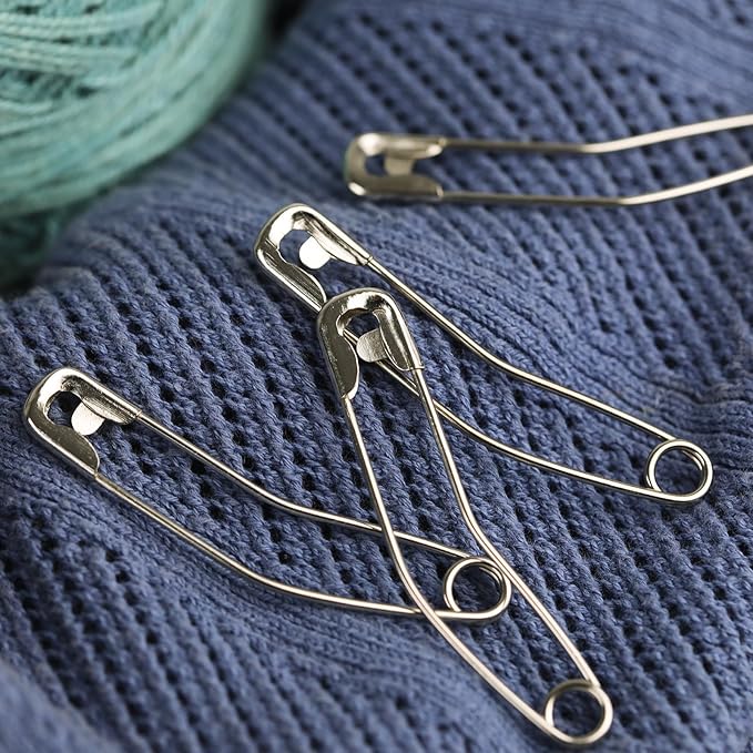 Quilt Safety Pin Curve 2 inch Sewing Supply Large Curve Safety Pin Quilt Stainless Steel Fabric Pin Baste for Quilting Knitting Sew Quilt Supply Quilting Pin 200PCS