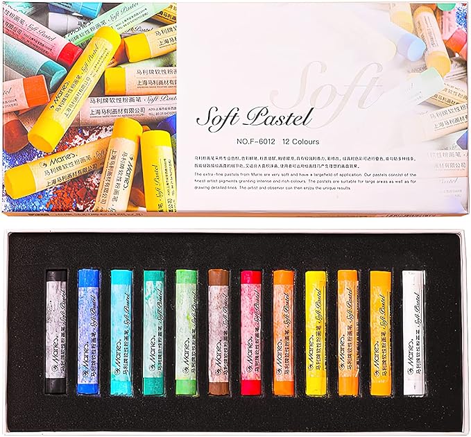 YYMIYU Soft Color Chalk Pastels for Professional Artist 12 Colour
