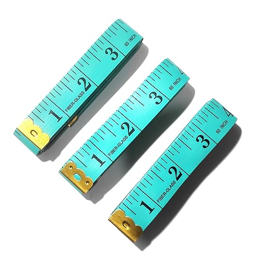 Tape Measure Body Measuring Tape, Soft Fabric Measuring Tape for Sewing Cloth Measurement, 60 Inch Double Scale Tailor Ruler for Weight Loss (Green)