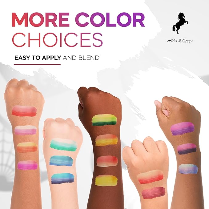 Face Paint Kit for Kids – Twin Palette with 12 Split Cake Colors, 3 Brushes & 5 Reusable Stencils – Non-Toxic, Paraben-Free, Easy to Use & Wash Off – Ideal for Parties, Halloween & Playtime.