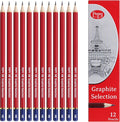 Pepy Graphite Professional Drawing Pencils - Set of 12 HB Pre-Sharpened Black Lead Pencils; Perfect for Drawing, Sketching and Shading, Graphic and Fine Art