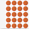 600 PCS Basketball Stickers for Kids, Basketball Ball Stickers Sport Balls Theme Decals Sticker for Crafts Scrapbooks Envelope Gift Classroom Teacher Birthday Party Decor, 1.5 Inch